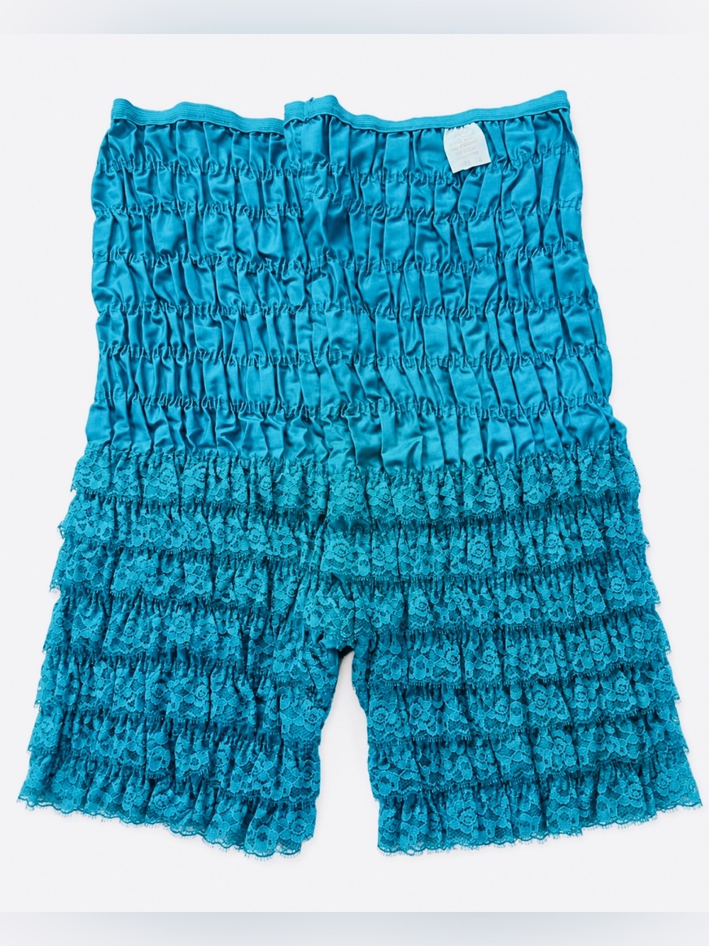 Malco Modes Partners Please  Vintage Bloomers Lace Ruffle Pettipant Shorts Small